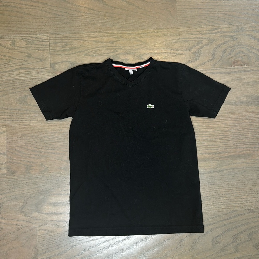 Lacoste V Neck Slim T Shirt  fits like 8-10 size 12